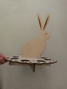 Заготовка подставки для  8 яиц "Пасхальный кролик" из мдф 3 мм под покраску