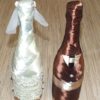 Оформление бутылок шампанского "Жених" и "Невеста" в шоколадном цвете за пару (2шт).