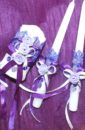 Набор свечей "Семейный очаг" в сиренево-фиолетовом цвете
