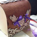 Свадебный сундучок для денег "Семейный банк" из дерева