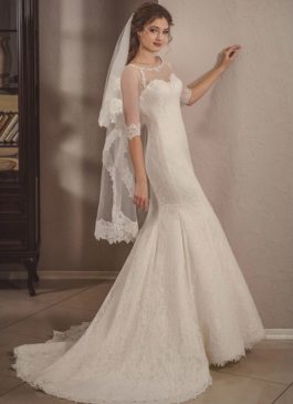 Платье свадебное "Рыбка" айвори цвет 42, 44 размер