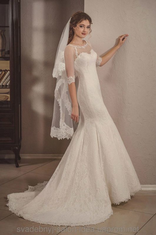 Платье свадебное "Рыбка" айвори цвет 42, 44 размер
