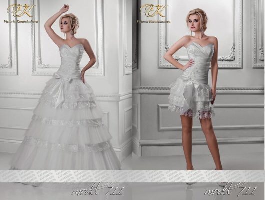 Платье-трансформер свадебное "Принцесса" белый цвет 38,40,42 размер