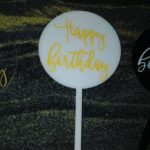 Топпер "Happy Birthday" белый