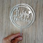 Топпер "Happy Birthday" из оргстекла