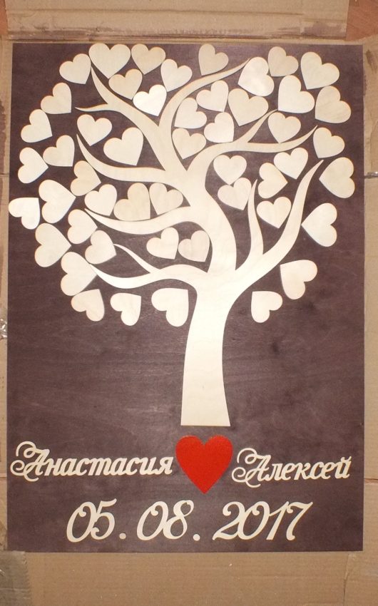 Картина пожеланий ручной работы "Семейное дерево"