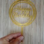 Топпер "Happy Birthday" из оргстекла