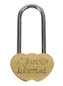 Замочек "Just Married" без ключей Свадебный замок в наличии