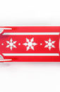 Подарочная упаковка "Салазки"большие (47*20*17) Фанера 3мм, окрашен., оформл., Белый-красный, 1 шт.