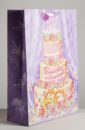 Большой пакет ламинированный вертикальный с блёстками «Подарок на свадьбу», 51 × 71 ×10 см В НАЛИЧИИ